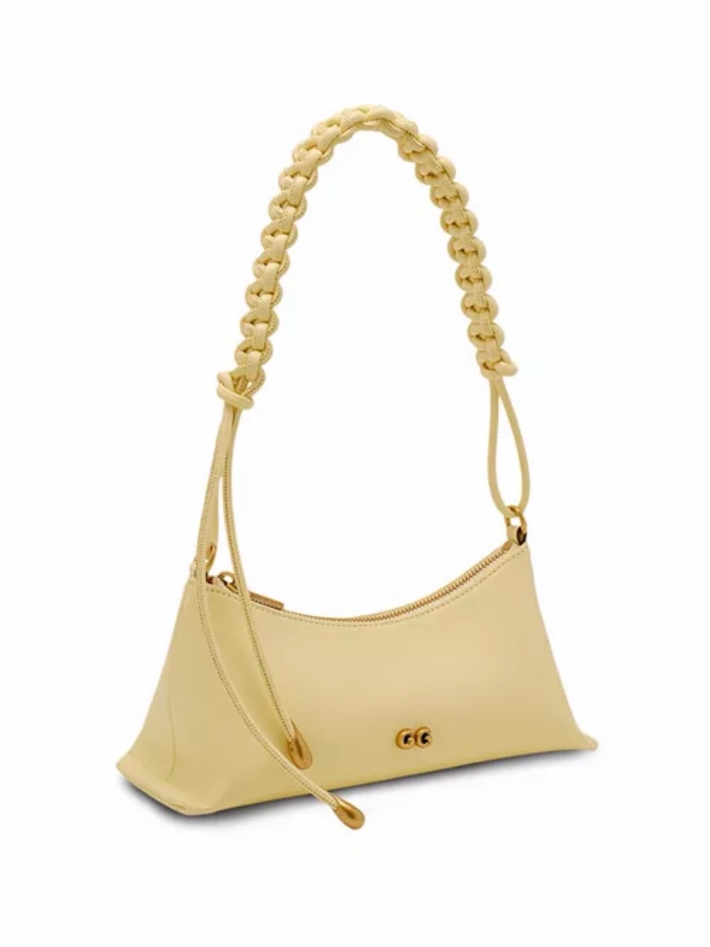 cult gaia Cream Braided-Handle Shoulder Bag with Gold Accents - Picture 2 of 4